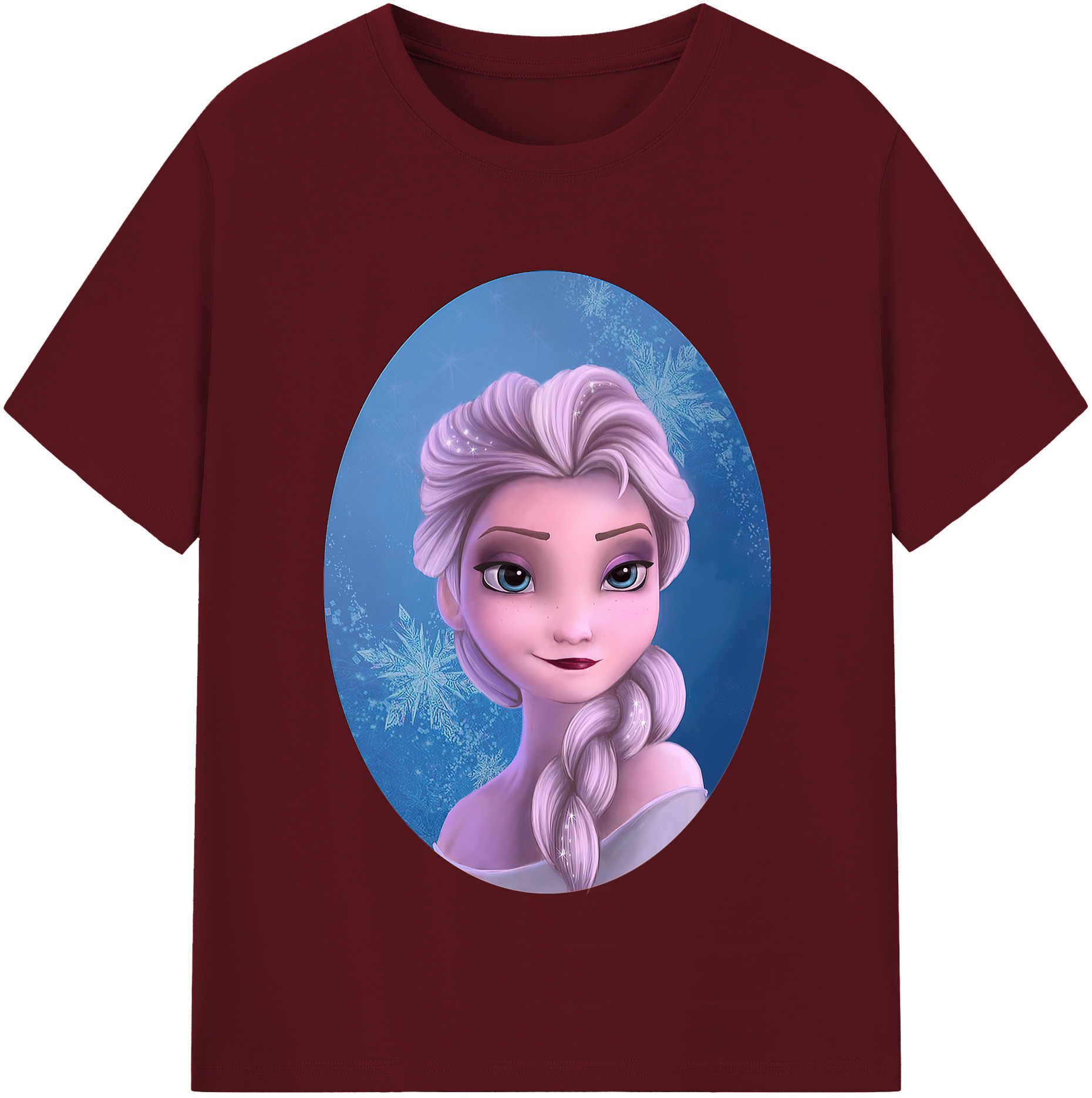 （画像用） アナと雪の女王 アンナ エルサ Frozen Anna Elsa 綿100％半袖Tシャツ（フロントプリント）